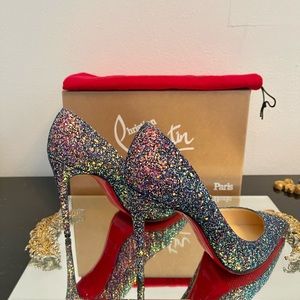 Louboutin Pigalle 100 Glitter Dragonfly ❤️